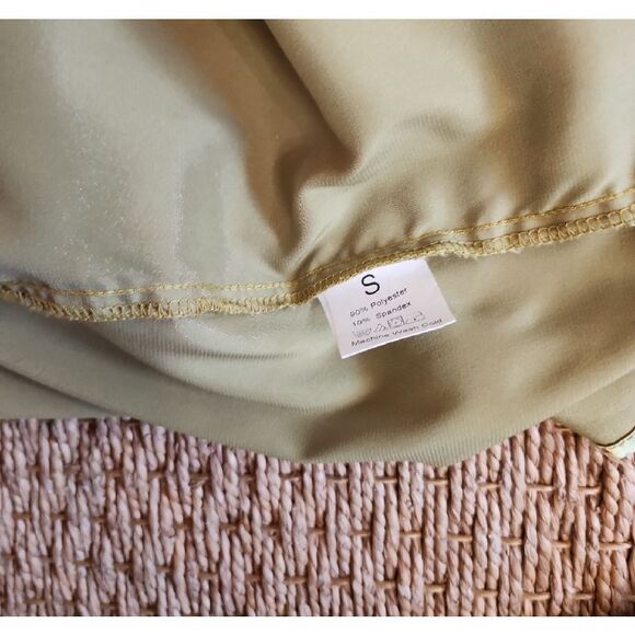 Satin Green Shirt Dress Size S - Picture 5 of 5